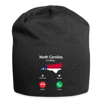 Voyage Caroline du Nord Cadeau - Bonnet en jersey - noir - Devant