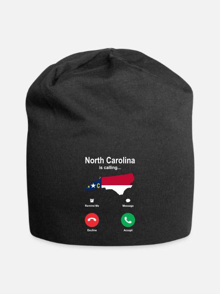 Reisen North Carolina Geschenk - Jersey-Beanie - Schwarz