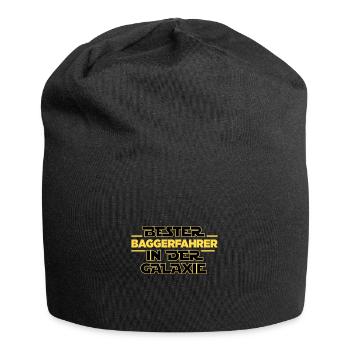 Bester Baggerfahrer in der Galaxie Baustelle - Jersey-Beanie - Schwarz - Vorne