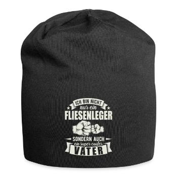 Fliesenleger Vater Papa Vatertag Mosaikleger - Jersey-Beanie - Schwarz - Vorne