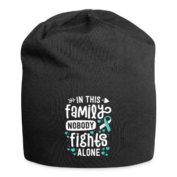 In This Family Nobody Fights Alone Cervical - Jersey Beanie - black - Front