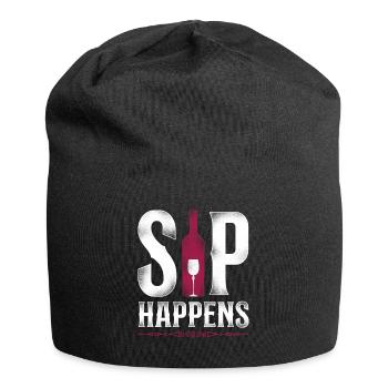 Sommelier Wine Drinking Tasting - Jersey-Beanie - Schwarz - Vorne