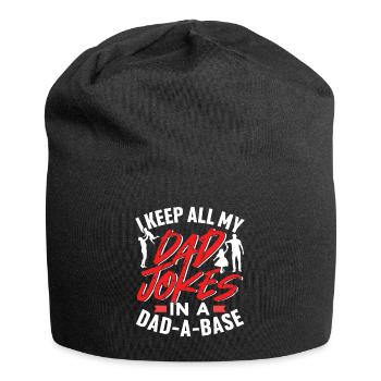 Speichere Alle Meine Dad Jokes In Einer Datenbank - Jersey-Beanie - Schwarz - Vorne