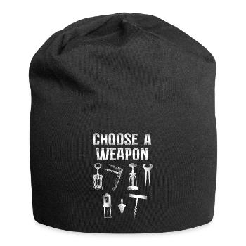 Sommelier Wine Drinking Tasting - Jersey-Beanie - Schwarz - Vorne