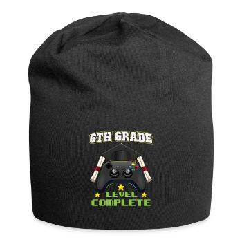 6th Grade Level Complete Middle School Graduation - Jersey Beanie - black - Front