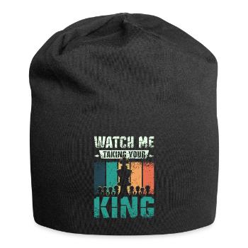 Taking your king chess - Jersey-Beanie - Schwarz - Vorne