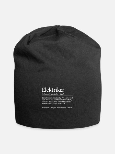 Elektriker Definition - Jersey-Beanie - Schwarz