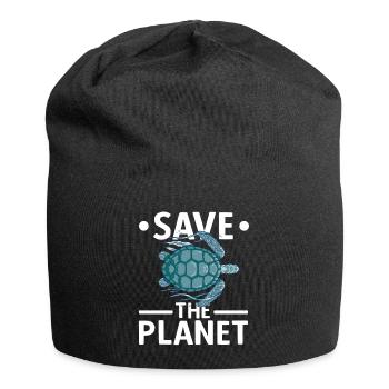Turtle Environmental Protection Planet Ocean Wildlife Lake - Jersey Beanie - black - Front