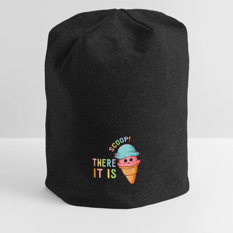 Scoop There It Is Eiscreme Eis Essen Sommer Jersey-Beanie