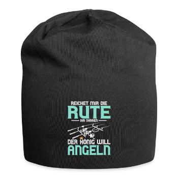 Reichet mir die Rute ihr Narren Fischer Angler - Jersey-Beanie - Schwarz - Vorne