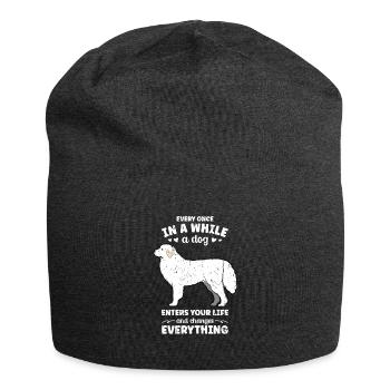 Every once in a while a dog enters your life and - Jersey Beanie - charcoal grey - Front
