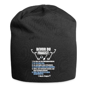 Sondengänger Zubehör Sondler sondeln - Jersey-Beanie - Schwarz - Vorne