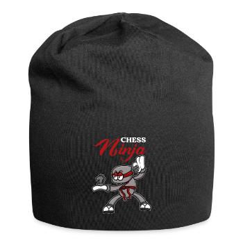 Chess Board Chess Ninja Fighter Chess - Jersey Beanie - black - Front