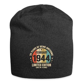 79 Jahre Awesome seit Februar 1944 - Jersey-Beanie - Anthrazit - Vorne
