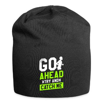 Go Ahead Try And Catch Me Marathon Running - Jersey-Beanie - Schwarz - Vorne