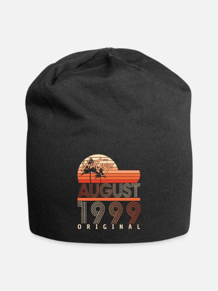 Geburtsmonat August 1999 - Jersey-Beanie - Schwarz