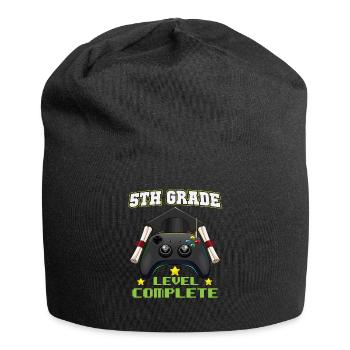 5th Grade Level Complete Middle School Graduation - Jersey Beanie - black - Front