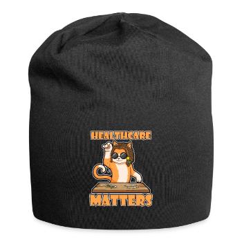 Healthcare Matters Cannabis Lover THC Medical Weed - Jersey-Beanie - Schwarz - Vorne