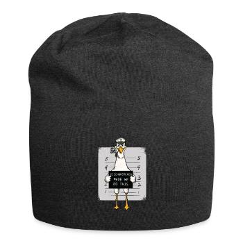Fischbrötchen Möwe Norddeutsch - Jersey-Beanie - Anthrazit - Vorne