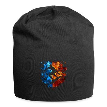 Surfing Red Blue Fire Surfer Sport Surfboard - Jersey Beanie - black - Front
