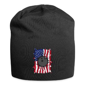 Bowling Torn Drapeau américain - Bonnet en jersey - noir - Devant