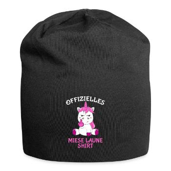 Offizielles Miese Laune Shirt - Jersey-Beanie - Schwarz - Vorne