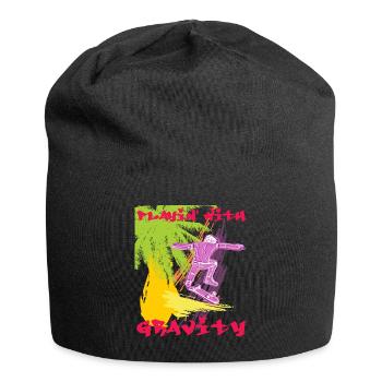 Skater is Playin' with GRAVITY - Jersey-Beanie - Schwarz - Vorne