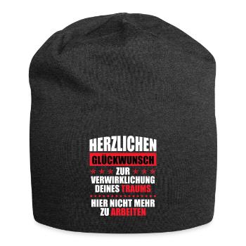 Jobwechsel Arbeitskollege lustig Verabschiedung - Jersey-Beanie - Anthrazit - Vorne