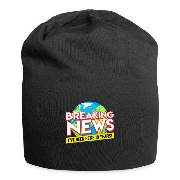 Firmenjubiläum 10 Jahre Dienstjubiläum - Jersey-Beanie - Schwarz - Vorne