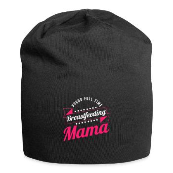 Breastfeeding Normalized Proud Full Time - Jersey Beanie - black - Front