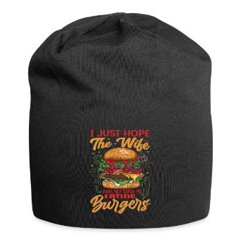 I Just Hope The Wife Does Not Catch Me Eating Burg - Jersey-Beanie - Schwarz - Vorne