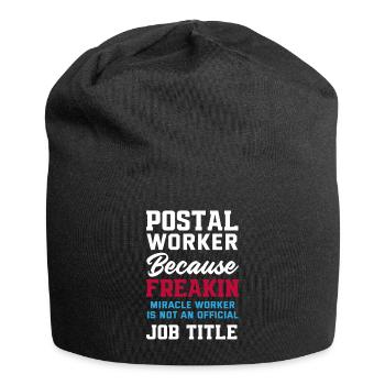Funny Letter Deliverer Post Post Gifts - Jersey Beanie - black - Front