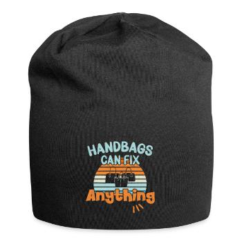 Handbags can fix Anything / Handbag Shopping - Jersey Beanie - black - Front