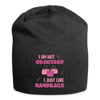 I am not obsessed - I just like Handbags - Jersey Beanie - black - Front