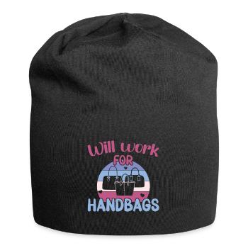 Will work for Handbags / Shopping Handbag - Jersey Beanie - black - Front
