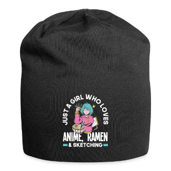Funny Anime Gift - Jersey Beanie - black - Front