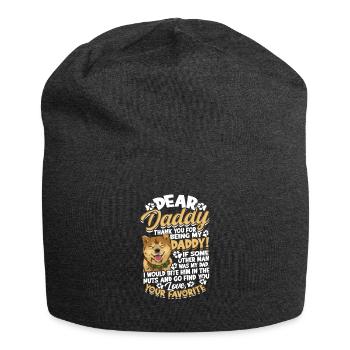 Dear daddy thank you for being my daddy if some - Jersey Beanie - charcoal grey - Front