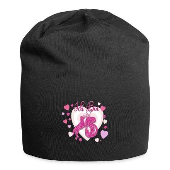 5 Geburtstag Mädchen - Jersey-Beanie - Schwarz - Vorne