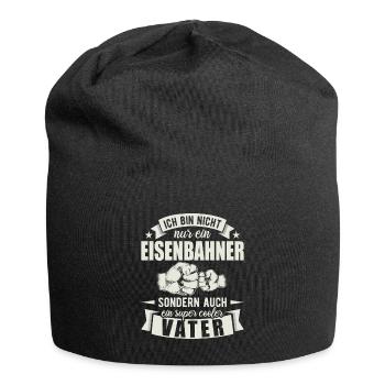 Eisenbahner Vater Papa Vatertag Schaffner - Jersey-Beanie - Schwarz - Vorne
