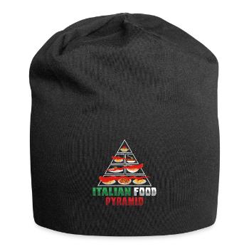 Italienisches Essen - Jersey-Beanie - Schwarz - Vorne