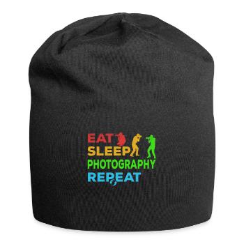 Photographe Eat Sleep Photography - Photo de l’appareil photo - Bonnet en jersey - noir - Devant