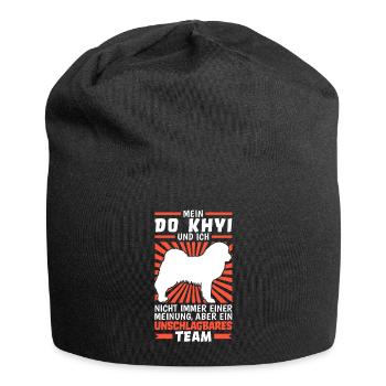 Do Khyi und ich sind unschlagbar Tibetmastiff - Jersey-Beanie - Schwarz - Vorne