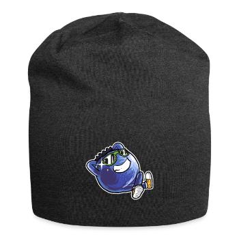 Blueberry With Sunglasses Blueberries Summer Fruit - Jersey Beanie - charcoal grey - Front
