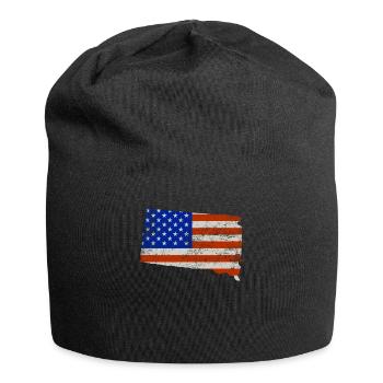 Dakota du Sud Home Usa drapeau cadeau - Bonnet en jersey - noir - Devant