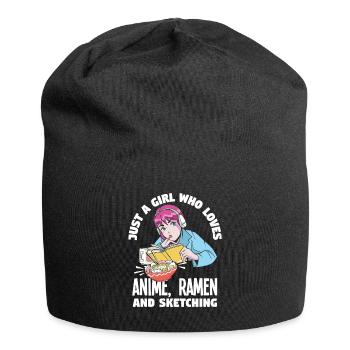 Funny Anime Gift - Jersey Beanie - black - Front