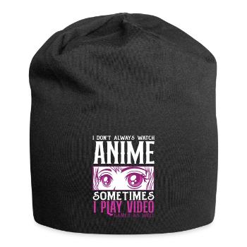 Funny Anime Gift - Jersey Beanie - black - Front