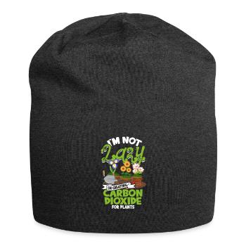 I'm Not Lazy I'm Creating Carbon Dioxide for - Jersey Beanie - charcoal grey - Front
