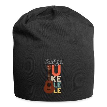 Guitare Ukelele Player Guitare électrique Bass Musicgu - Bonnet en jersey - noir - Devant