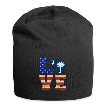 Love South Carolina Gift - Jersey Beanie - black - Front