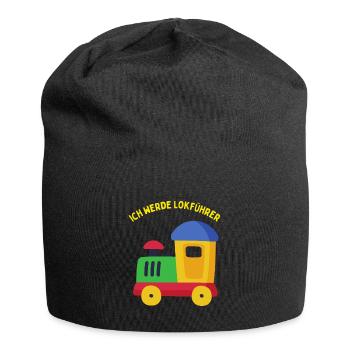 Ich werde Lokführer. Kindergeburtstag - Jersey-Beanie - Schwarz - Vorne